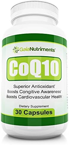 Coenzyme Q10 Ubiquinone - Best High Absorption Supplement For Men And Women For Heart Health on Amazon- 200mg, 30 Vegetable Capsules - 100% Money Back Guarantee!!