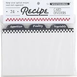 Kitchen & Housewares : 4-by-6-Inch Recipe Box Dividers