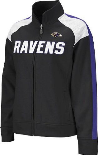 Baltimore Ravens Womens Reebok Bonded Full Zip Track Jacket - S