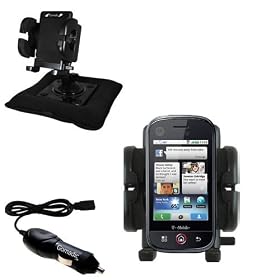 Motorola CLIQ Auto Bean Bag Dash Holder with Car Charger - Uses Gomadic TipExchange