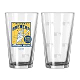 MLB Milwaukee Brewers 2-Pack Barrelman Pint Glass