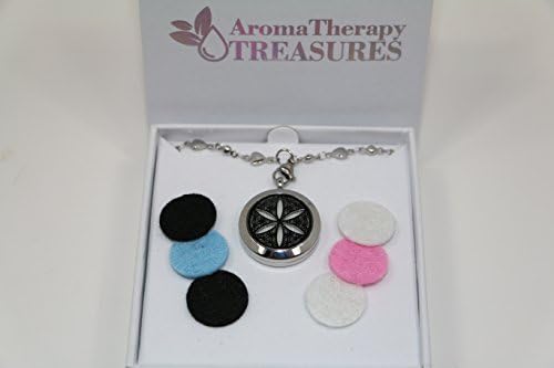 Aromatherapy - Snowflake Essential Oil Diffuser Necklace