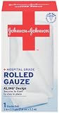 Johnson and Johnson Red Cross Rolled Gauze 3 Inch X 2.5 Yards (Pack of 3)