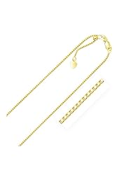 1.1mm 14K Yellow Gold Adjustable Box Chain