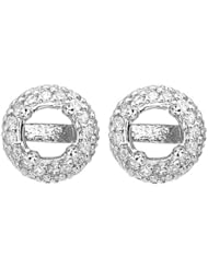 14K White Gold 0.36ct Eternal Micropave Round Shaped Diamond Earring Jackets