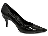 Fendi Ballerina Vernice Black Leather Size 37 Ladies Dress Shoes 8I2729NEHF0QA1