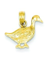 14K Gold Goose Pendant Jewelry FindingKing
