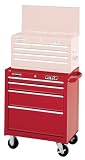 Waterloo PMX2704 26-1/2-Inch Wide by 18-Inch Deep by 32-Inch High Red Tool Cabinet with 4 Ball Bearing Drawers and Tri Channel Construction