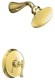 KOHLER K-T16116-4A-PB Revival Rite-Temp Pressure-Balancing Shower Faucet Trim, Vibrant Polished Brass