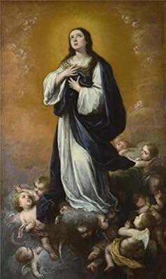 High Quality Polyster Canvas ,the Amazing Art Decorative Prints On Canvas Of Oil Painting 'Bartolome Esteban Murillo And Studio- The Immaculate Conception Of The Virgin,17th Century', 12x20 Inch / 30x51 Cm Is Best For Kitchen Decor And Home Decor And Gift