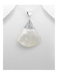 Shell Pendant Necklace In 92.5 Sterling Silver