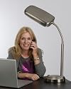 10,000 LUX Vollspektrum Tageslicht Schreibtischlampe - 70 Watt - nickel