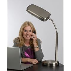10,000 LUX Vollspektrum Tageslicht Schreibtischlampe - 70 Watt - nickel