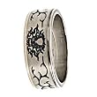Titanium Ring with Laser Cut Design - Sizes:6.5-13.5