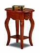 Leick French Oval End Table, Brown Cherry