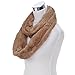 Beaute Fashion Super Soft and Warm Faux Fur Solid Long Infinity Loop Circle Scarf (Coffee) , USA Company