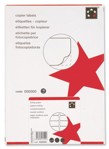 5 Star Office Labels Copier 16 per Sheet 105x37mm