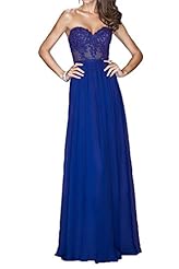 Plus Size Strapless Chiffon Applique Lace Evening Dress/Bridesmaid Dress 