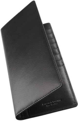 Black 10 Card Slim Jacket Leather Wallet by Byron and Brown
