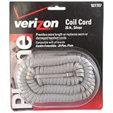 JASCO 25' Silver Handset Cords - 25 Pack (Telephone Accessories / Line Cords & Handset Cords)