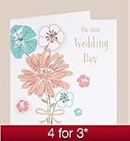 Floral Wedding Day Card