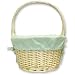Handle Basket with Liner in Sage Green Chambray