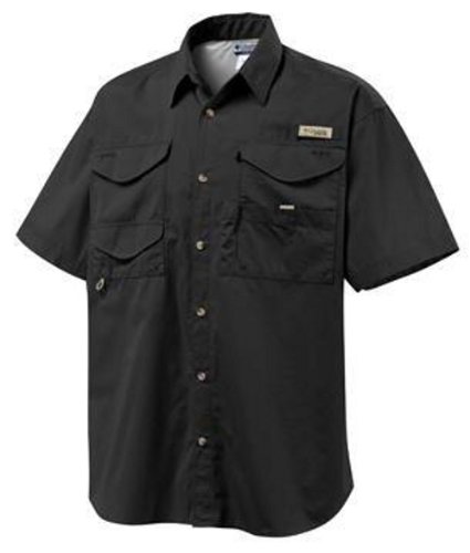 Columbia Men's Bonehead Short Sleeve Fishing Shirt (Black, LT)