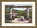 Afternoon in the Vineyard Collections Framed Art Poster Print by Barbara R. Felisky, 40x30