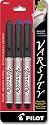 Pilot Varsity Disposable Fountain Pen, 3-Pack, Assorted Colors, Black/Blue/Purple Inks (90022)