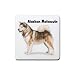 Alaskan Malamute Rubber Square Coaster (4 pack)