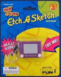 Purple Glitter Jelly Etch A Sketch Key Chain by Basic Fun