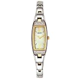 Seiko Ladies SZZC28 Diamond Accented Watch by Seiko Women's SZZC60 Two-Tone Baguette 8 Diamonds White Mother Of Pearl Dial Watch