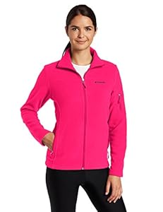 Columbia Women's Fast Trek II Full Zip Fleece Jacket, Punch Pink, Large
