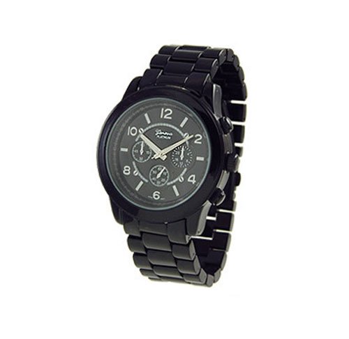 Unisex Faux Chronograph Watch Black Unisex Faux Chronograph Watch Black