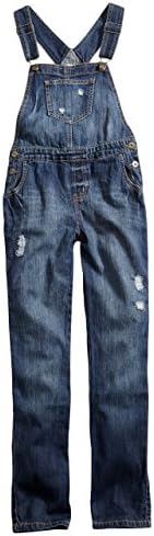 GUESS Kids Big Girl Ace High Wash Overalls (7-16)