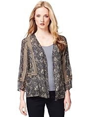 Indigo Collection Bird Print Cover-Up Top