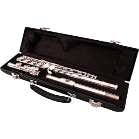 LJ Hutchen Silver C Flute with Case - 2 Year Warranty