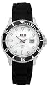 TKO Unisex Venezia Plastic Case and Rubber Strap Watch #TK501-WB