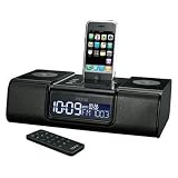 iHome iP9 Speaker Dock with Clock Radio for iPod and iPhone (Black)