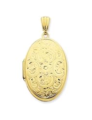 14k Gold Heavy Weight Oval Locket
