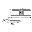 H-Shaped Twin Cast Iron Burner L-Shaped Venturi