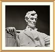 Lincoln at Memorial, Close-Up Photograph - Beautiful approx. 25x29-inch Framed & Matted - 1 1/2-inch Antique Style Gold Frame - Photographic Print by Carol M. Highsmith
