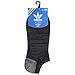 adidas Originals Men's Roller No Show Socks (3-Pair), Black-Bold Onix Space Dye/Grey-Onix Space Dye/Scarlet, Large