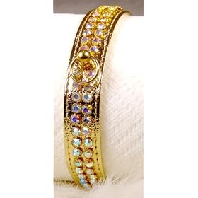 Gorgeous Golden Jewels Pet Collar : Matching Lead MATCHING LEAD : Size MEDIUM
