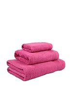 Flor De Algodón Juego De Toallas Zar (Fucsia)