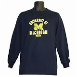 Michigan Wolverines Champion Distressed Longsleeve Tee