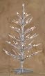2' Pre-Lit Silver Tinsel Wire Glow Christmas Tree