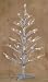2' Pre-Lit Silver Tinsel Wire Glow Christmas Tree