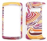 Pink Red Orange Zebra Design Snap on Hard Cover Protector Faceplate Skin Case for Verizon LG Env3 Env 3 VX9200 VX-9200 + Belt Clip