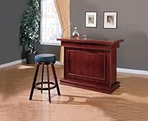 Hot Sale Coaster All in One Game Table/Bar Unit with Wine Shelves includes, Roulette, Blackjack and Craps, Cherry Finish